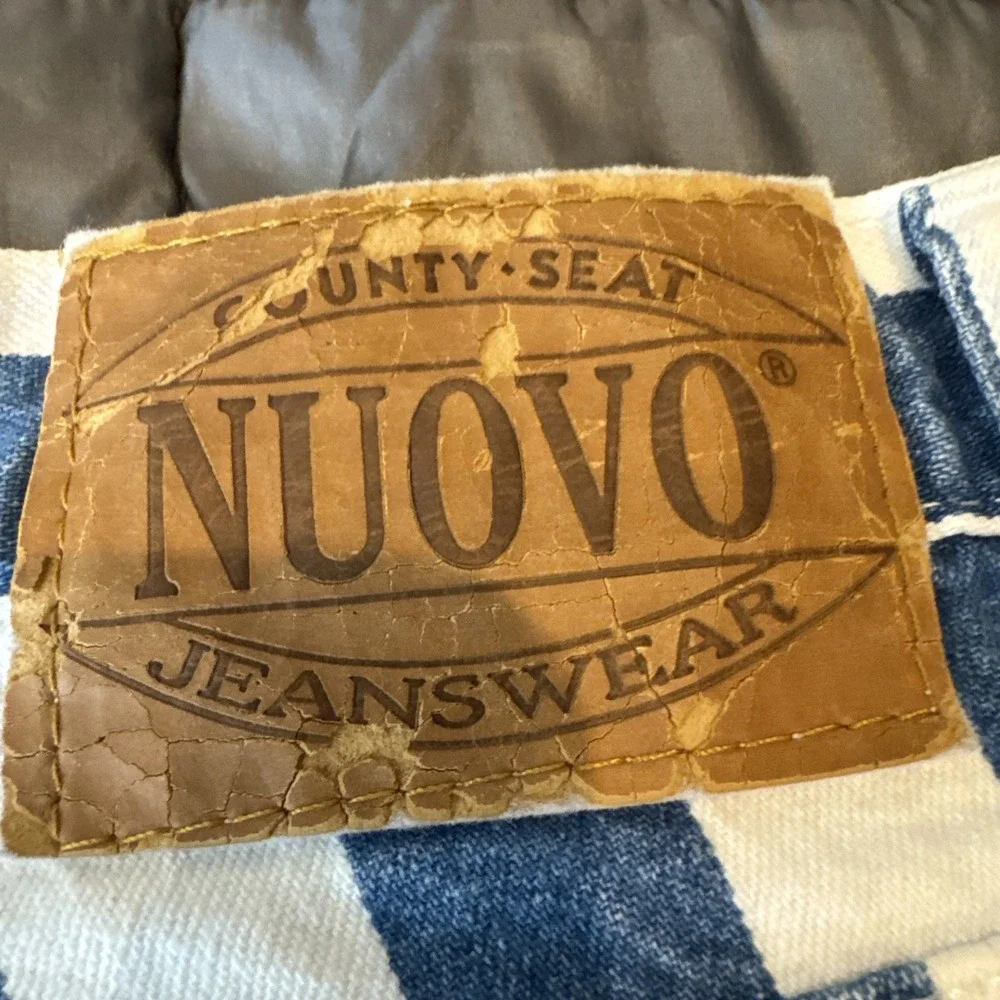 Vintage County Seat Nouvo Jeans wear Shorts‎ Men's Size 38 Denim White Stripe